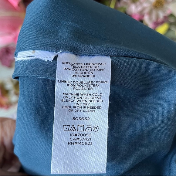 •LOFT• Floral Cotton Blend Lined Skirt - Size 10 - Picture 9 of 10